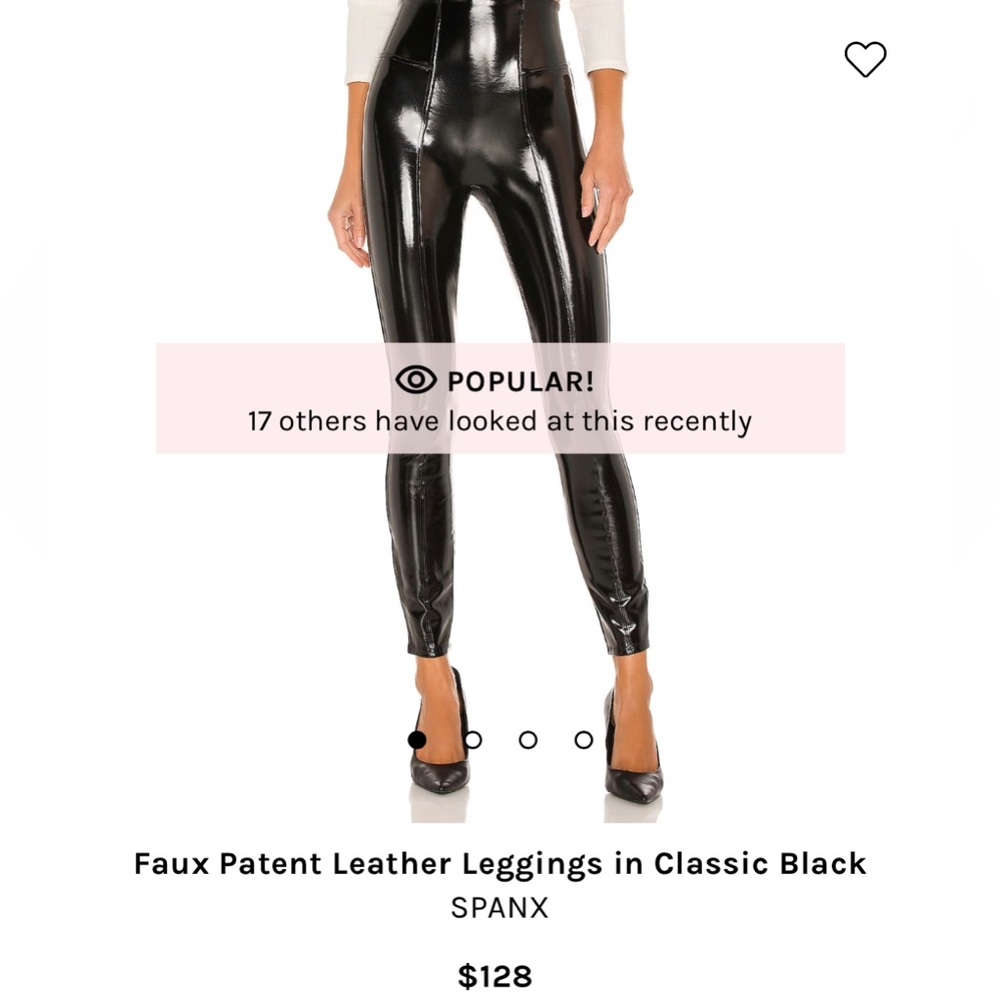 Spanx Faux Patent Black Size Large